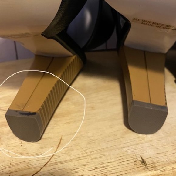 New in Box Faux Black Leather Heels - Picture 7 of 7